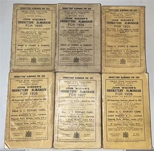 1923 to 1928 Wisden Paperbacks - Good+ Condition (6)