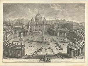 Il Prospetto principale del Piazza di S. Pietro in Vaticano e Palazzo Pontificio. All' Altezza Re...