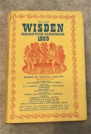 1969 Original Hardback Wisden with Dust Jacket - Ex Library.