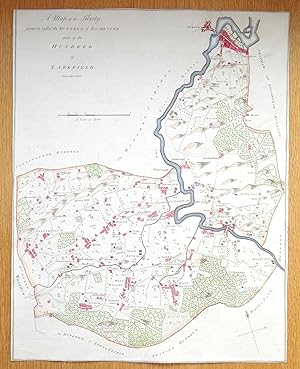 Antique Map ROCHESTER LARKFIELD HUNDRED, KENT, Aylesford, Addington, Hasted 1782