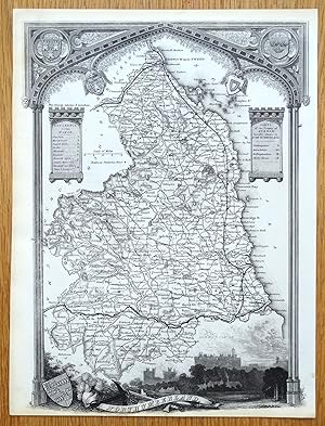 Antique Map NORTHUMBERLAND, Thomas Moule, Original c1840