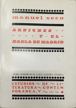 Imagen del vendedor de ARNICHES Y EL HABLA DE MADRID.1 Edicin a la venta por AL TOSSAL