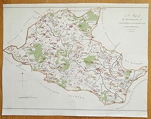 Antique Map CALEHILL HUNDRED, KENT, Ashford, Great Chart, Charing, E.Hasted 1790