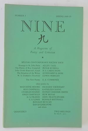 Image du vendeur pour Nine: A Magazine of Poetry and Criticism, Number 3, Spring 1949-50 mis en vente par PsychoBabel & Skoob Books