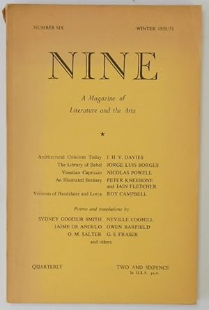 Bild des Verkufers fr Nine: A Magazine of Literature and the Arts, Number Six, Winter 1950/51 zum Verkauf von PsychoBabel & Skoob Books