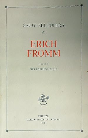 Bild des Verkufers fr Saggi sull'opera di Erich Fromm zum Verkauf von Librodifaccia