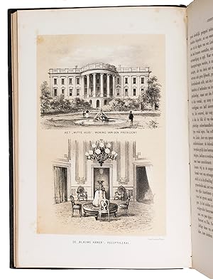 Image du vendeur pour Zes maanden in Amerika . met platen en vignetten. Eerste(-tweede) deel.Haarlem, Kruseman & Tjeenk Willink, 1875. 2 volumes bound as 1. Large 8vo. With 10 tinted lithographic plates, and 27 wood-engraved illustrations in the text. Contemporary cloth. mis en vente par ASHER Rare Books