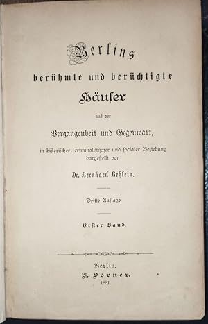 Berlins berühmte und berüchtigte Häuser aus der Vergangenheit und Gegenwart, in historischer, cri...