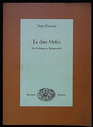 Immagine del venditore per Li due Orfei. Da Poliziano a Monteverdi venduto da Libreria Menab