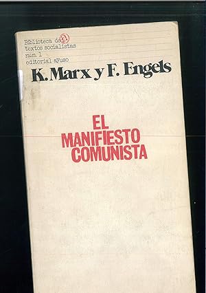 Image du vendeur pour El manifiesto comunista mis en vente par Papel y Letras