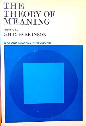 Seller image for The theory of meaning (readings in philosophy) for sale by L'angolo del vecchietto
