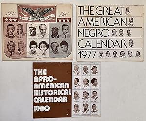 Seller image for The Great American Negro Calendar 1976; [And] the Great American Negro Calendar 1977,; [And] Afro-American Historical Calendar 1980 [Three Calendars]; by George A. Beach, illustrated by Calvin Massey; "Brotherhood Through Understanding, Fidelity Bank." for sale by BIBLIOPE by Calvello Books