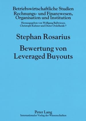 Imagen del vendedor de Bewertung von Leveraged Buyouts a la venta por AHA-BUCH GmbH