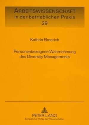 Imagen del vendedor de Personenbezogene Wahrnehmung des Diversity Managements a la venta por BuchWeltWeit Ludwig Meier e.K.