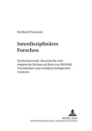 Seller image for Interdisziplinres Forschen for sale by BuchWeltWeit Ludwig Meier e.K.