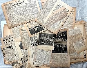 NAZI National Socialist newspaper clippings. World War II.