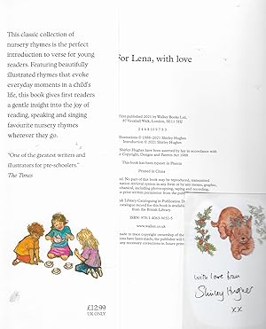 SIGNED BY SHIRLEY HUGHES Snow in the Garden: A First Book of Christmas