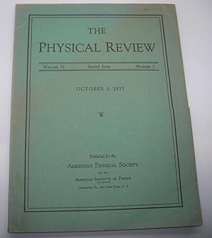 The Physical Review: A Journal of Experimental and Theoretical Physics Volume 52, Number 7, Secon...