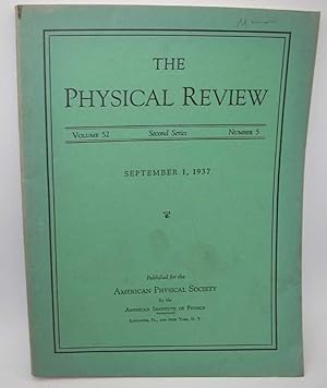 The Physical Review: A Journal of Experimental and Theoretical Physics Volume 52, Number 5, Secon...