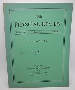 The Physical Review: A Journal of Experimental and Theoretical Physics Volume 53, Number 4, Secon...