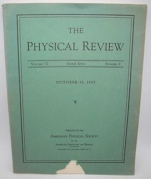The Physical Review: A Journal of Experimental and Theoretical Physics Volume 52, Number 8, Secon...