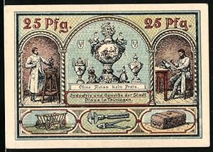 Bild des Verkufers fr Notgeld Plaue /Thr. 1921, 25 Pfennig, Ohne Fleiss kein Preis zum Verkauf von Bartko-Reher