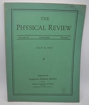 The Physical Review: A Journal of Experimental and Theoretical Physics Volume 52, Number 2, Secon...