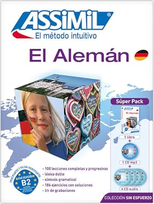 Imagen del vendedor de ASSiMiL El Alemn - Coleccin 'sin esfuerzo' Super Pack / Deutsch Sprachkurs auf Spanisch: Multimedia-Kombination: Lehrbuch Deutsch fr Spanier + 4 Audio-CDs + mp3-CD - (DaF-Niveau A1 ? B2) a la venta por Studibuch