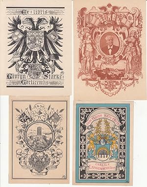 Bild des Verkufers fr 4 Exlibris. zum Verkauf von Antiquariat  Braun