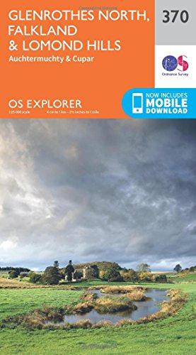 Imagen del vendedor de Glenrothes North, Falkland & Lomond Hills Map | Auchtermuchty & Cupar | Ordnance Survey | OS Explorer Map 370 | Scotland | Walks | Hiking | Maps | Adventure a la venta por WeBuyBooks