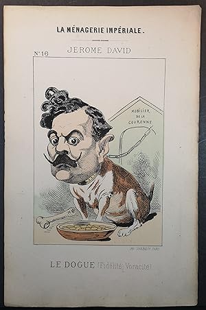 Immagine del venditore per Farblithographie um 1870. Jerone David. Le Dogue (Fidlit - Voracit). venduto da ANTIQUARIAT Franke BRUDDENBOOKS