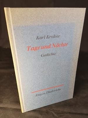 Bild des Verkufers fr Tage und Nchte. Gedichte - Erstausgabe. zum Verkauf von ANTIQUARIAT Franke BRUDDENBOOKS