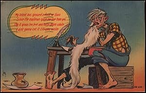 Imagen del vendedor de hillbilly postcard: My Beard Has Grown a Foot or Two a la venta por Mobyville