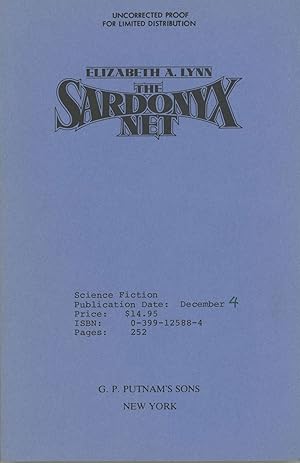 Seller image for THE SARDONYX NET for sale by Currey, L.W. Inc. ABAA/ILAB