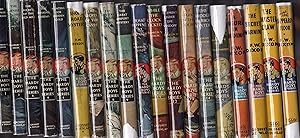 Seller image for COMPLETE SET ALL 40 HARDY BOYS W/DUST JACKETS 1 TOWER TREASURE 2 HOUSE CLIFF 3 OLD MILL 4 MISSING CHUMS 5 HIDDEN GOLD 6 SHORE ROAD 7 SECRET CAVES 8 CABIN ISLAND 9 GREAT AIRPORT 10 HAPPENED MIDNIGHT 11 CLOCK TICKED 12 FOOTPRINTS WINDOW 13 MARK DOOR 14 HIDDEN HARBOR 15 SIGN POST 16 FIGURE HIDING 17 SECRET WARNING 18 TWISTED CLAW 19 DISAPPEARING FLOOR 20 FLYING EXPRESS 21 BROKEN BLADE 22 FLICKERING TORCH 23 MELTED COINS 24 SHORT-WAVE 25 SECRET PANEL 26 PHANTOM FREIGHTER 27 SKULL MOUNTAIN 28 CROOKED ARROW 29 LOST TUNNEL 30 WAILING SIREN 31 WILDCAT SWAMP 32 CRISSCROSS SHADOW 33 YELLOW FEATHER 34 HOODED HAWK 35 CLUE EMBERS 36 PIRATES HILL 37 SKELETON ROCK 38 DEVIL'S PAW 39 CHINESE JUNK 40 DESERT GIANT & HB DETECTIVE HANDBOOK for sale by Far North Collectible Books