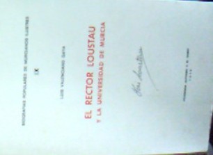 Imagen del vendedor de El rector Lostau y la Universidad de Murcia a la venta por Librera La Candela