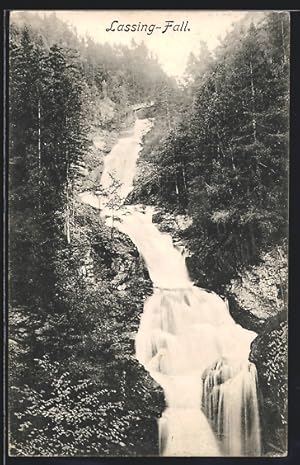 Ansichtskarte Lassing-Fall, Blick auf den Wasserfall