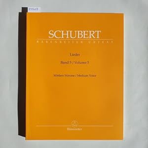 Immagine del venditore per Lieder, Band 5 (Mittlere Stimme / Medium Voice). venduto da Gebrauchtbcherlogistik  H.J. Lauterbach