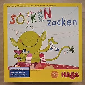 HABA 4465: Socken zocken - ein monsterschnelles Suchspiel (ältere Version 2004)[Reaktionsspiel]. ...