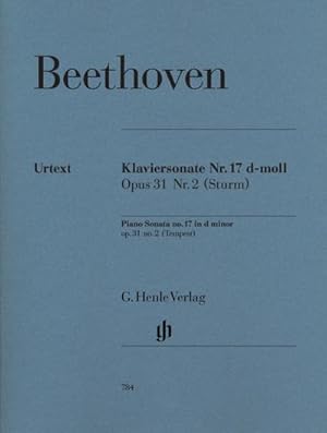 Seller image for Sonate 17 d-Moll Op 31/2 (Sturm). Klavier: revidierte Ausgabe. Klavier zu zwei Hnden (G. Henle Urtext-Ausgabe) for sale by Rheinberg-Buch Andreas Meier eK