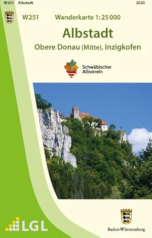 Bild des Verkufers fr W251 Wanderkarte 1:25000 Albstadt: Obere Donau (Mitte), Inzigkofen zum Verkauf von Rheinberg-Buch Andreas Meier eK