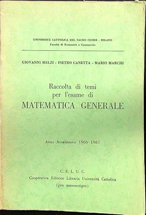 Raccolta di temi per l'esame di matematica generale