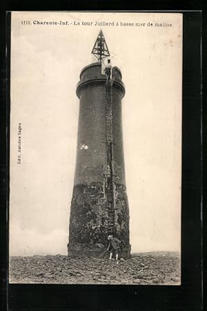 Ansichtskarte Marennes, La Tour Juillard a basse Mer de Maline, Leuchtturm