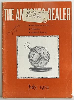 Immagine del venditore per The Antique Dealer July 1974 Vol. XXVI No. VII venduto da Argyl Houser, Bookseller