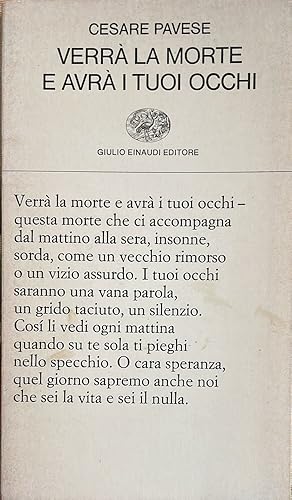 Immagine del venditore per Verra' la morte e avra' i tuoi occhi venduto da librisaggi