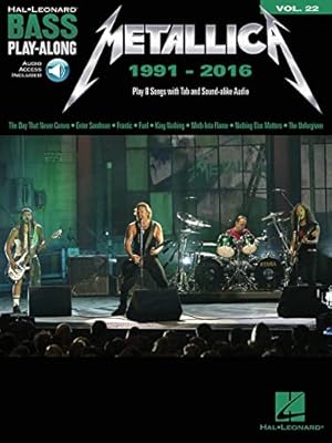 Bild des Verkufers fr Bass Play-Along Volume 22: Metallica 1991-2016 (Book/Online Audio) (Hal Leonard Bass Play-along) zum Verkauf von WeBuyBooks