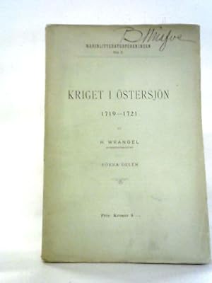 Seller image for Kriget I Ostersjon 1719-1721 for sale by World of Rare Books