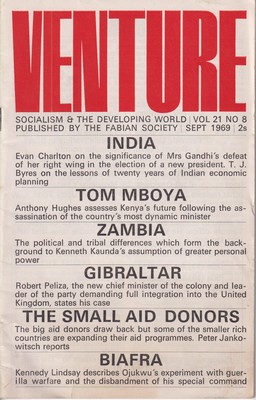 Immagine del venditore per Venture: Socialism & the Developing World. Vol. 21, No. 8. September 1969 venduto da Kennys Bookstore