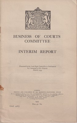 Seller image for Business of Courts Committee: Interim Report for sale by Kennys Bookstore