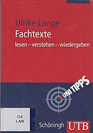 Seller image for Fachtexte lesen - verstehen - wiedergeben (Uni Tipps, Band 4002) [Taschenbuch] [ for sale by Die Buchgeister